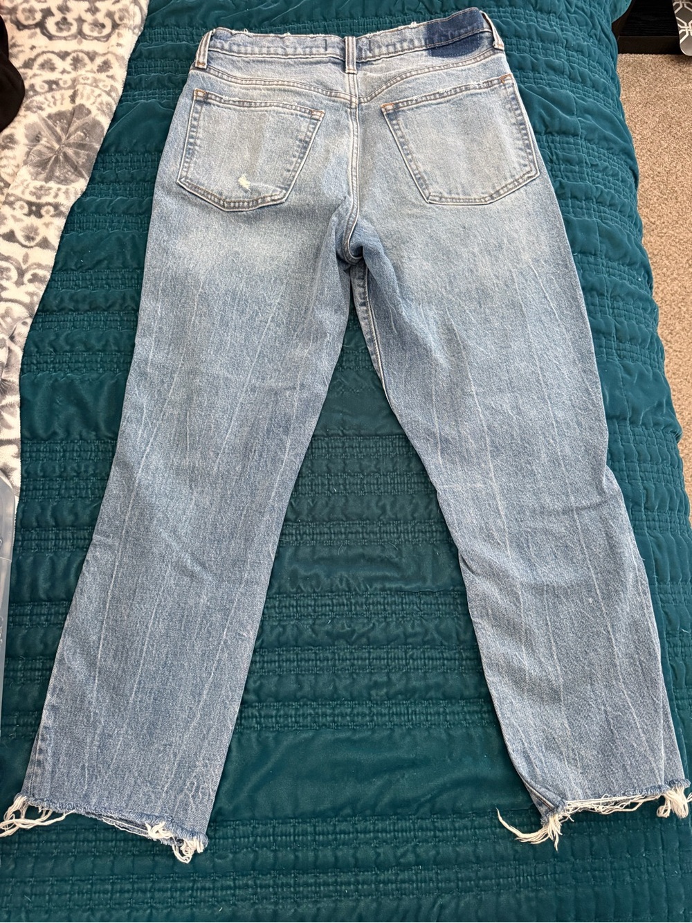 Abercrombie & Fitch Light Wash Straight-Leg Jeans